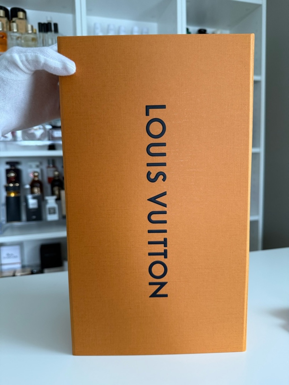 Louis Vuitton Orange Gift Box with matching accessories